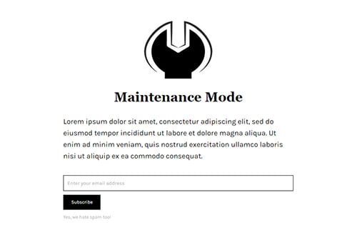 Maintenance Mode theme